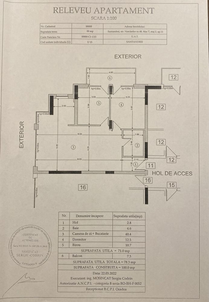 AVANS 10%! Apartament cu 3 camere ‘La Cheie’