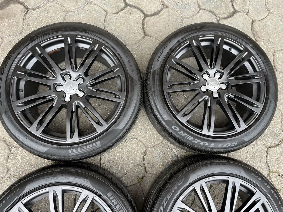 Jante aliaj 5x112mm, anvelope iarna 245/45 R19, Audi A4 A5 A6 A7 A8 Q3
