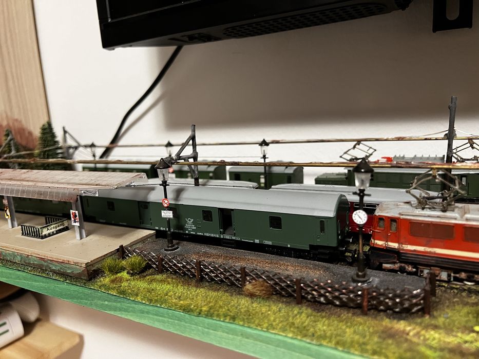 Diorama trenulețe eletrice, TT, 12 mm