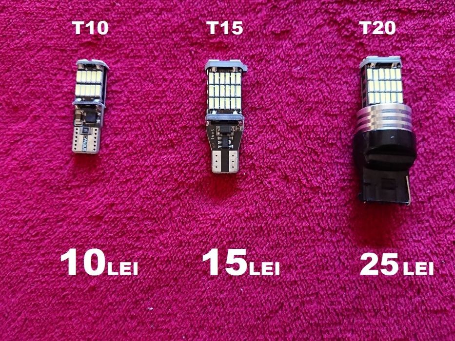 LED T3, T4.2, T4.7, T5, T10, T15, T20, T25, P21 ,bec PWY24W galben,  s