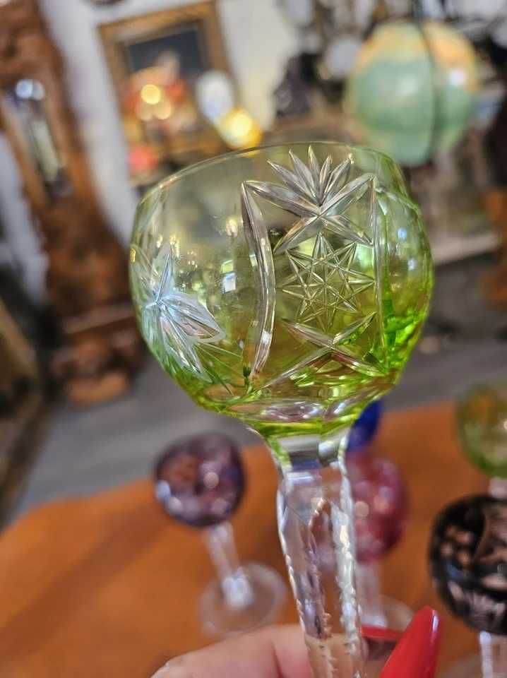 Set de 6 pahare vintage din cristal