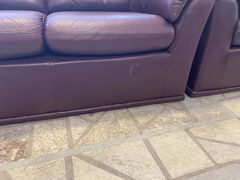 Холна гарнитура естествена кожа