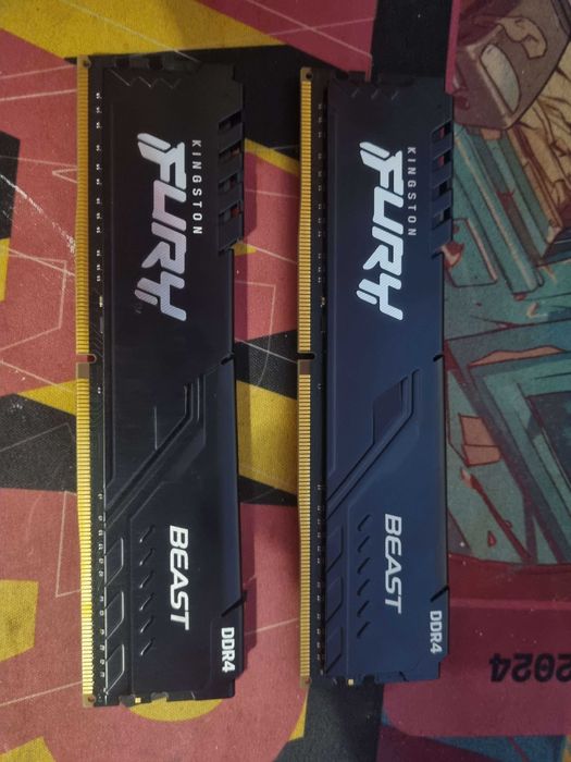 memorii ram kingston fury beast  ddr4  32gb ( 2x16gb ) 3600 MHZ CL 18