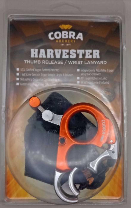 Release arc compound Cobra Harvester - thumb release & wrist lanyard