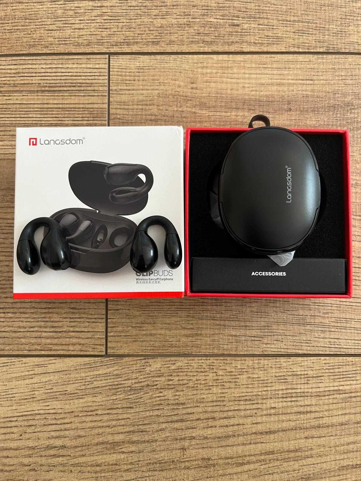 set casti Langsdom, clipsuri, wireless, sport/alergare 2 buc