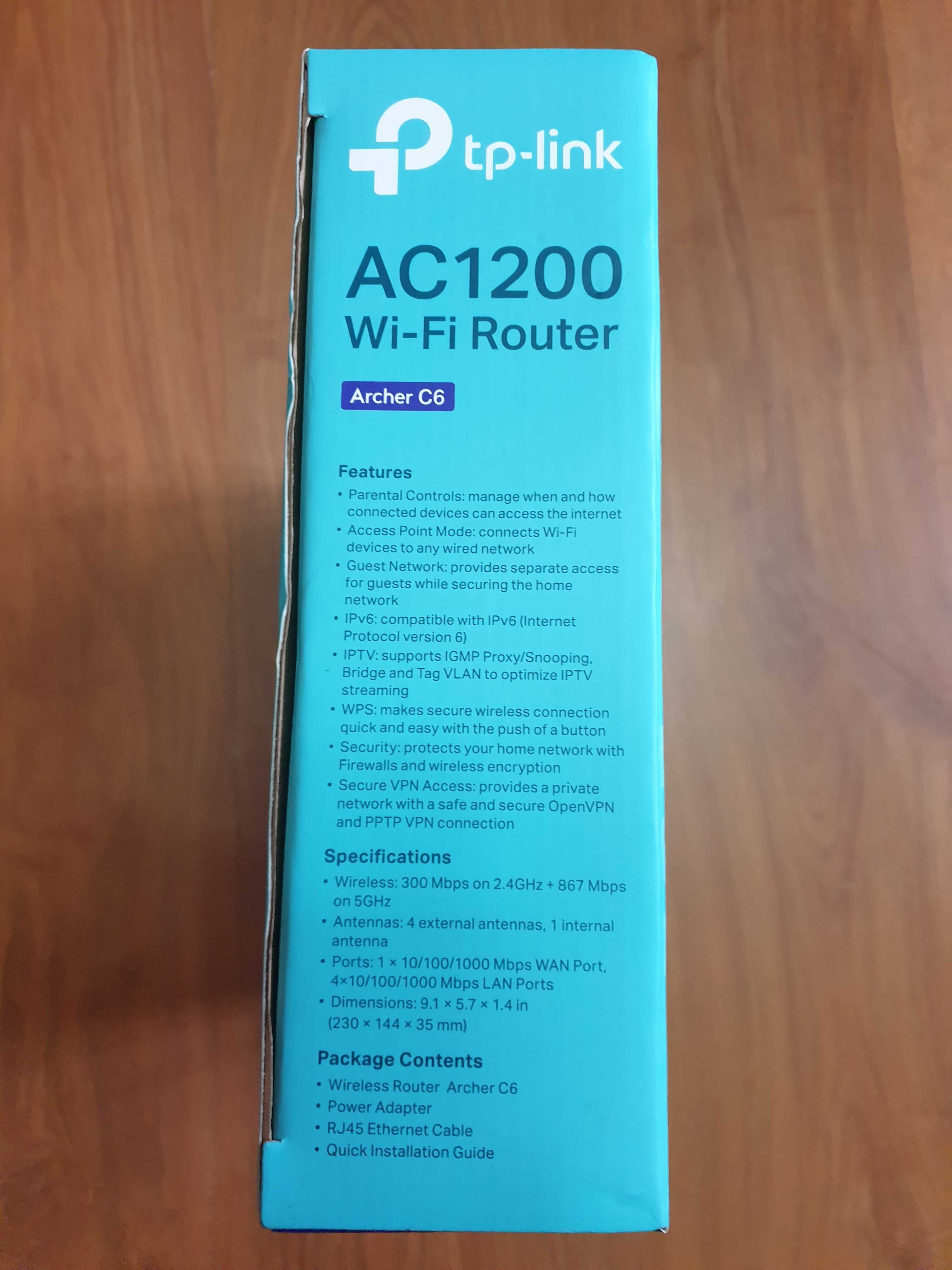 Router Wi-Fi tp-link AC1200 Archer C6 Gigabit Dual Band NOU!!!