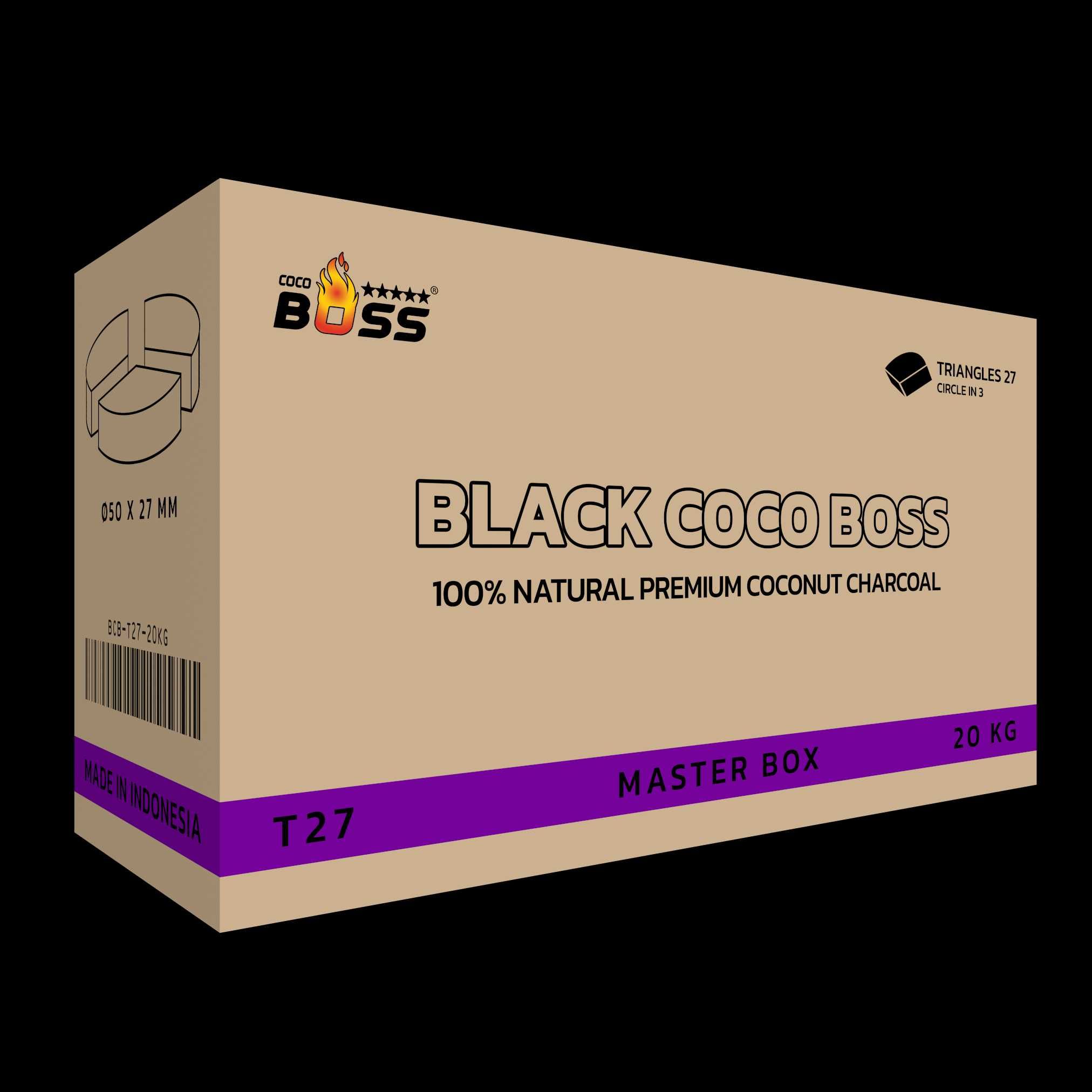 Carbuni de narghilea triunghiuri Black Coco BOSS T27