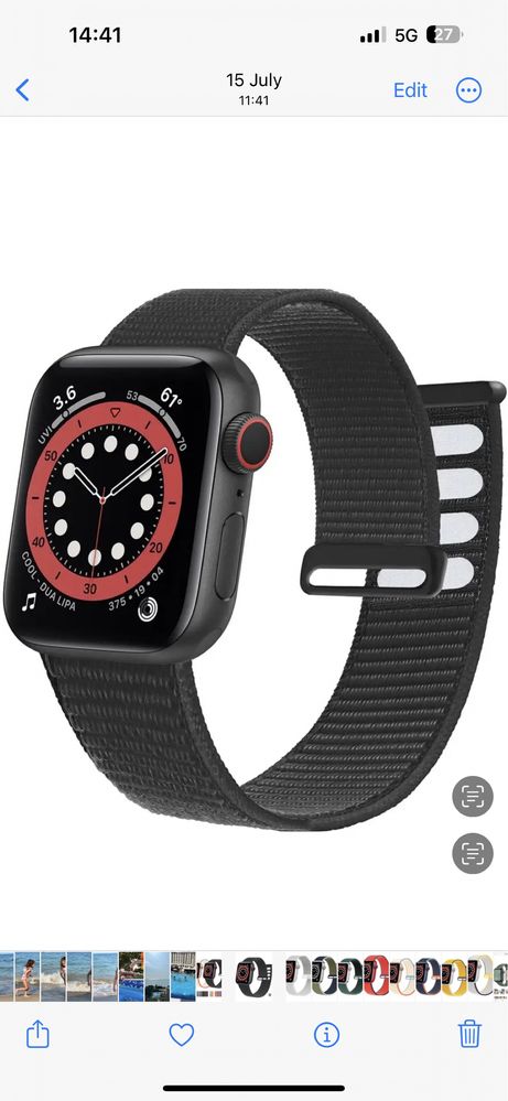 Curea Direct Sintetic Arici Compatibila Ceas Iphone Apple Watch