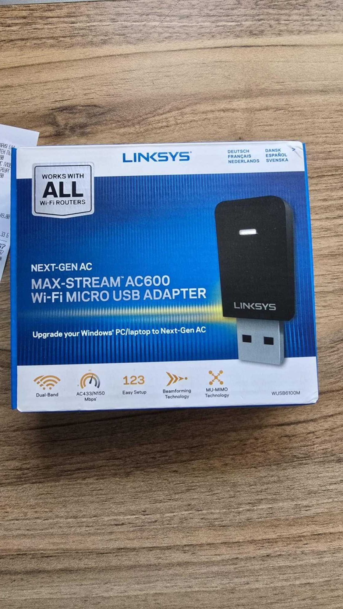 Адаптер Wireless Linksys WUSB6100M в Гаранция !