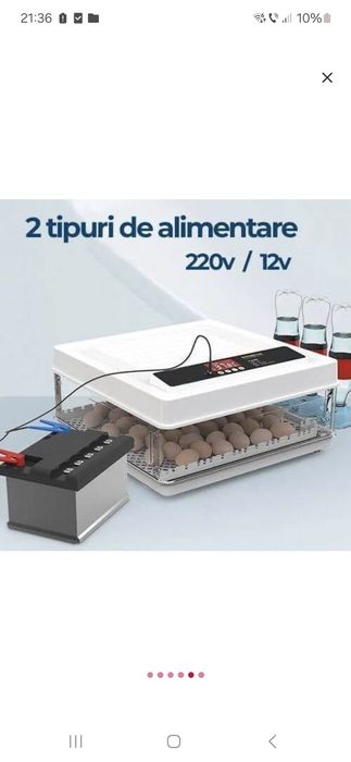 Incubator TEHNOMS, 130 oua, intoarcere automată