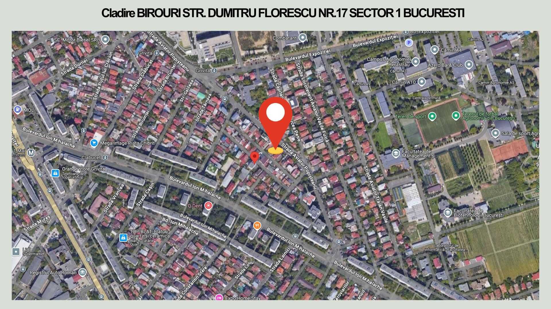 Inchiriere cladire birouri - etaje individuale  sector 1 zona 1 mai