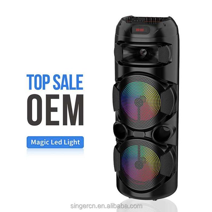ZQS2801 Колона 2х8 инча TWS безжичен микрофон RGB  Bluetooth.