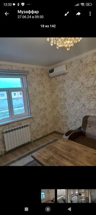 Квартира аренда га узок мудатга 2хонали  Хаима шароити бор