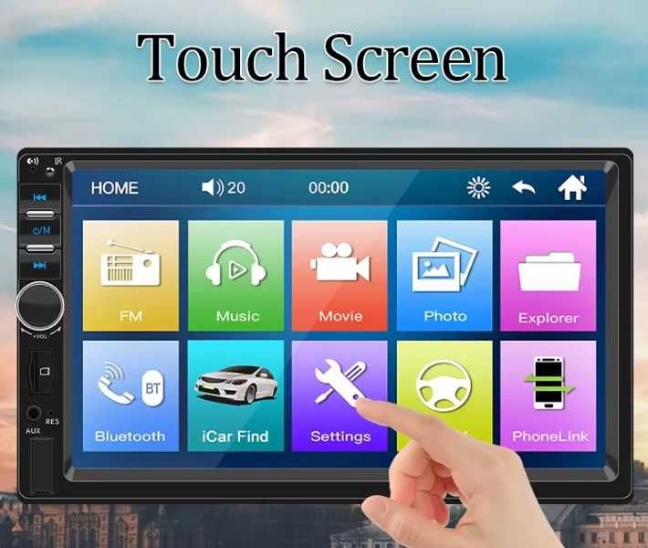 Navigatie  WAZE, PLAYER AUTO 1 DIN,  Camera Marsarier, Comenzi Volan,