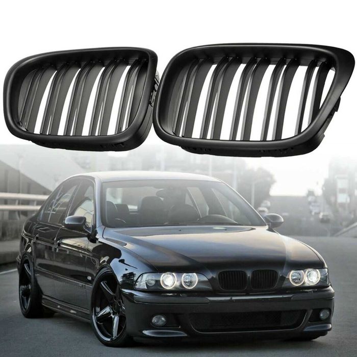 Grile Duble Negru Glossy  pentru E39