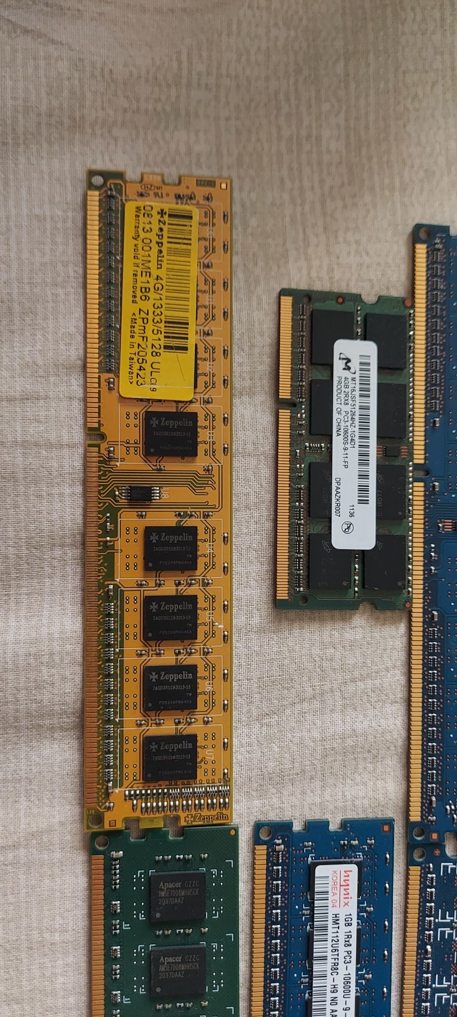 Продаются плашки ОЗУ от DDR-1,2,3
