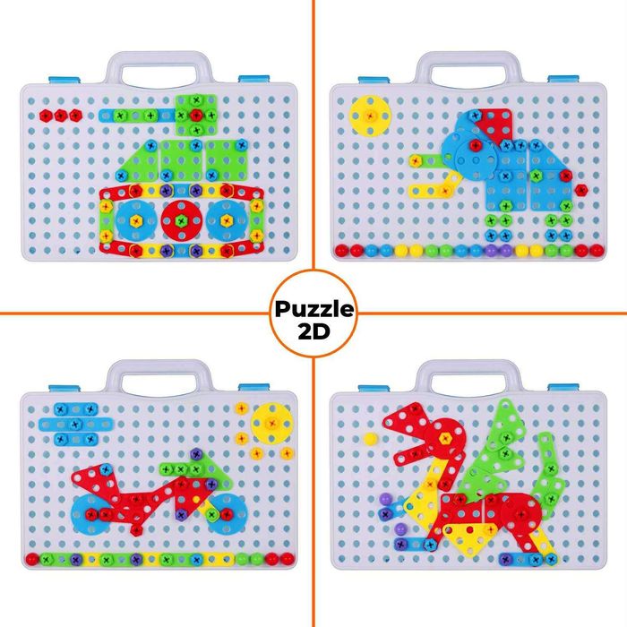 Puzzle STEM Pitikot® set de constructie, pentru fete si băieți