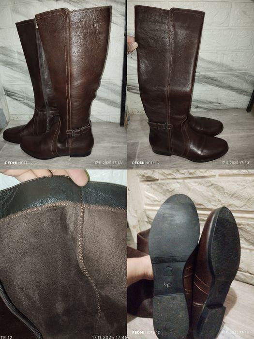 Женские сапожки кожаные