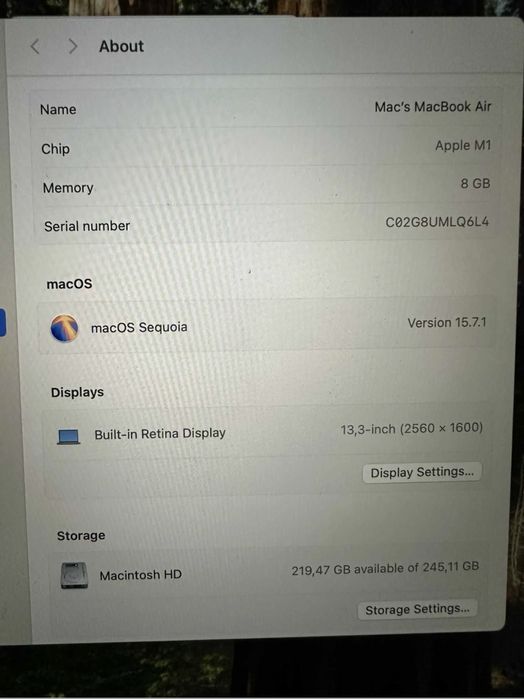 Apple MacBook Air M1