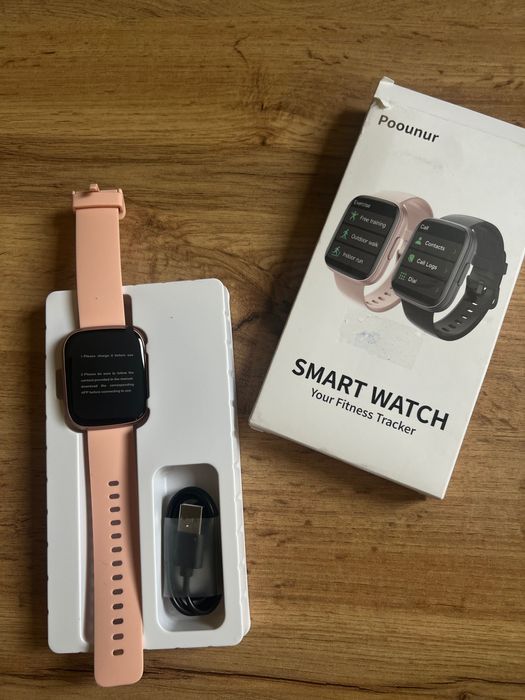 смарт часовник Poounur Smart Watch в розов цвят