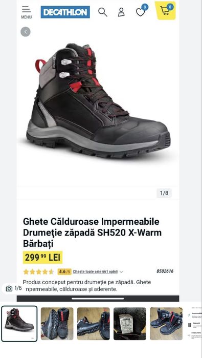 Ghete impermeabile Quechua stare excelenta nr. 41