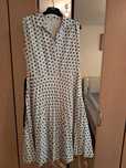 Rochie XXL alba cu buline negre