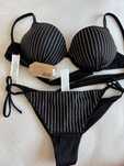 Dres de baie negru cu pietre calzedonia
