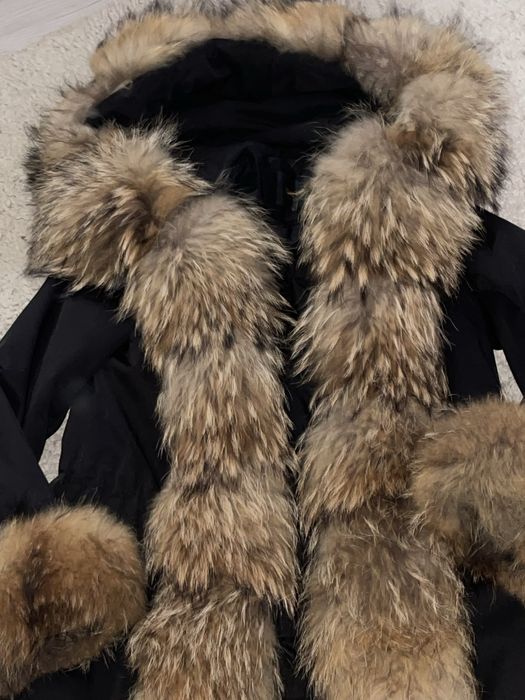 Haina blana bej/negru (parka)