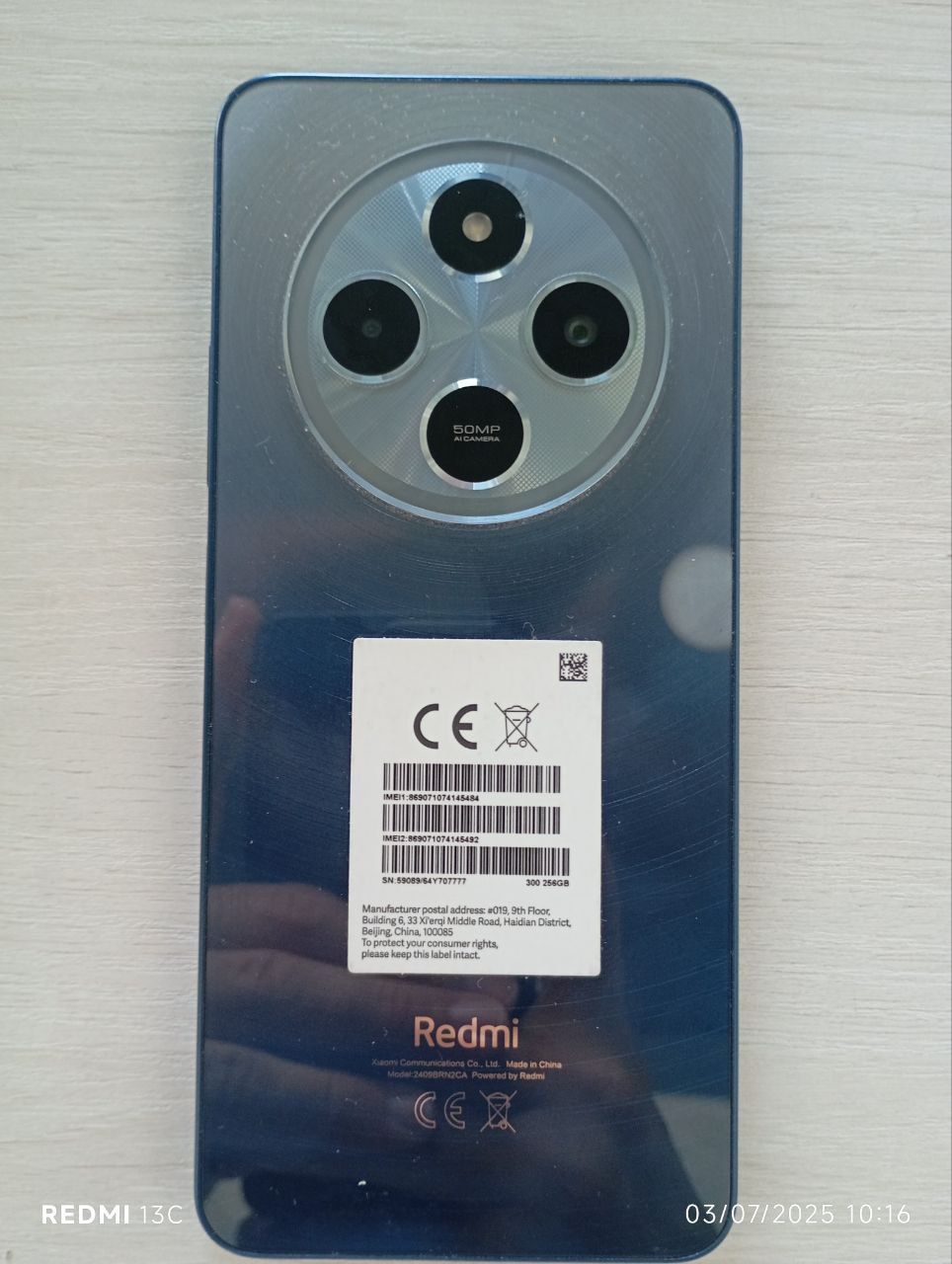 Redmi 14 c blue yengide