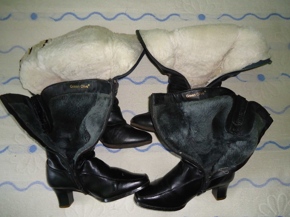 Женские зимние и осенние сапоги 36-37 размер. ОБМЕН.