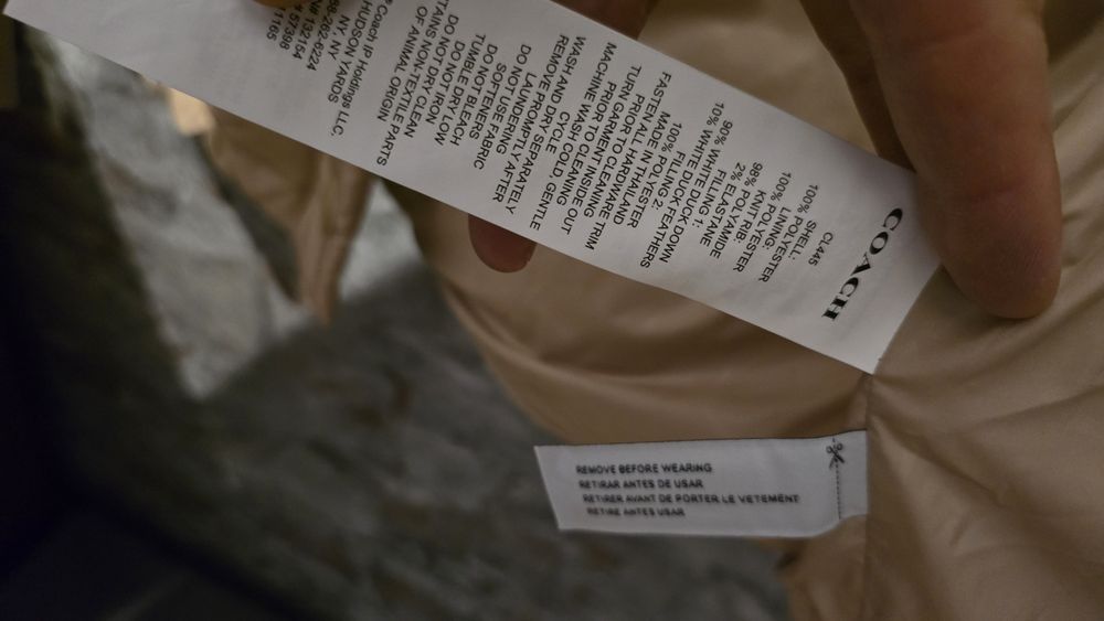 Coach пухено яке оригинал