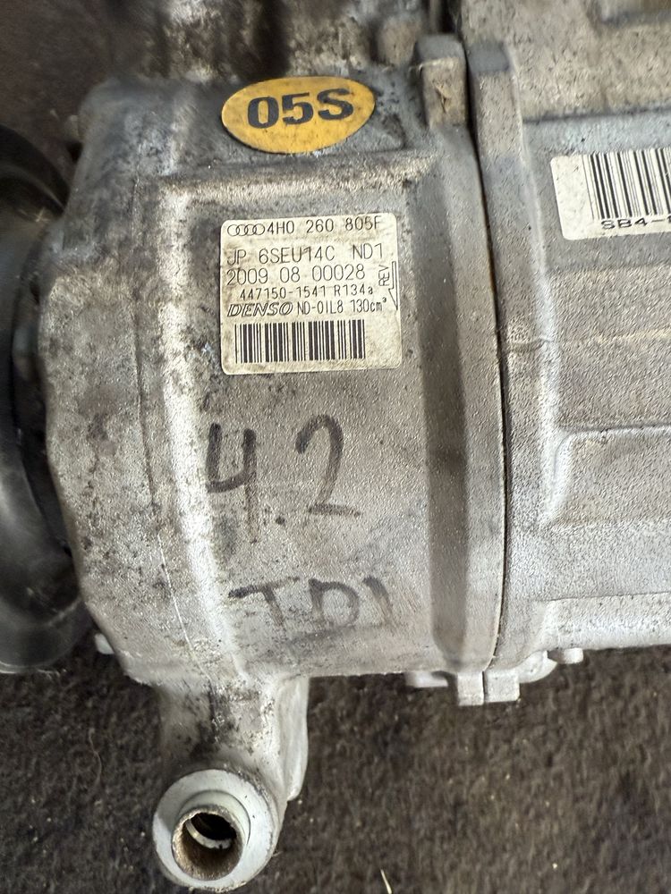 Компресор климатик Audi A8 4h D4 след 2010год 4h0260805 f Denso 4.2tdi