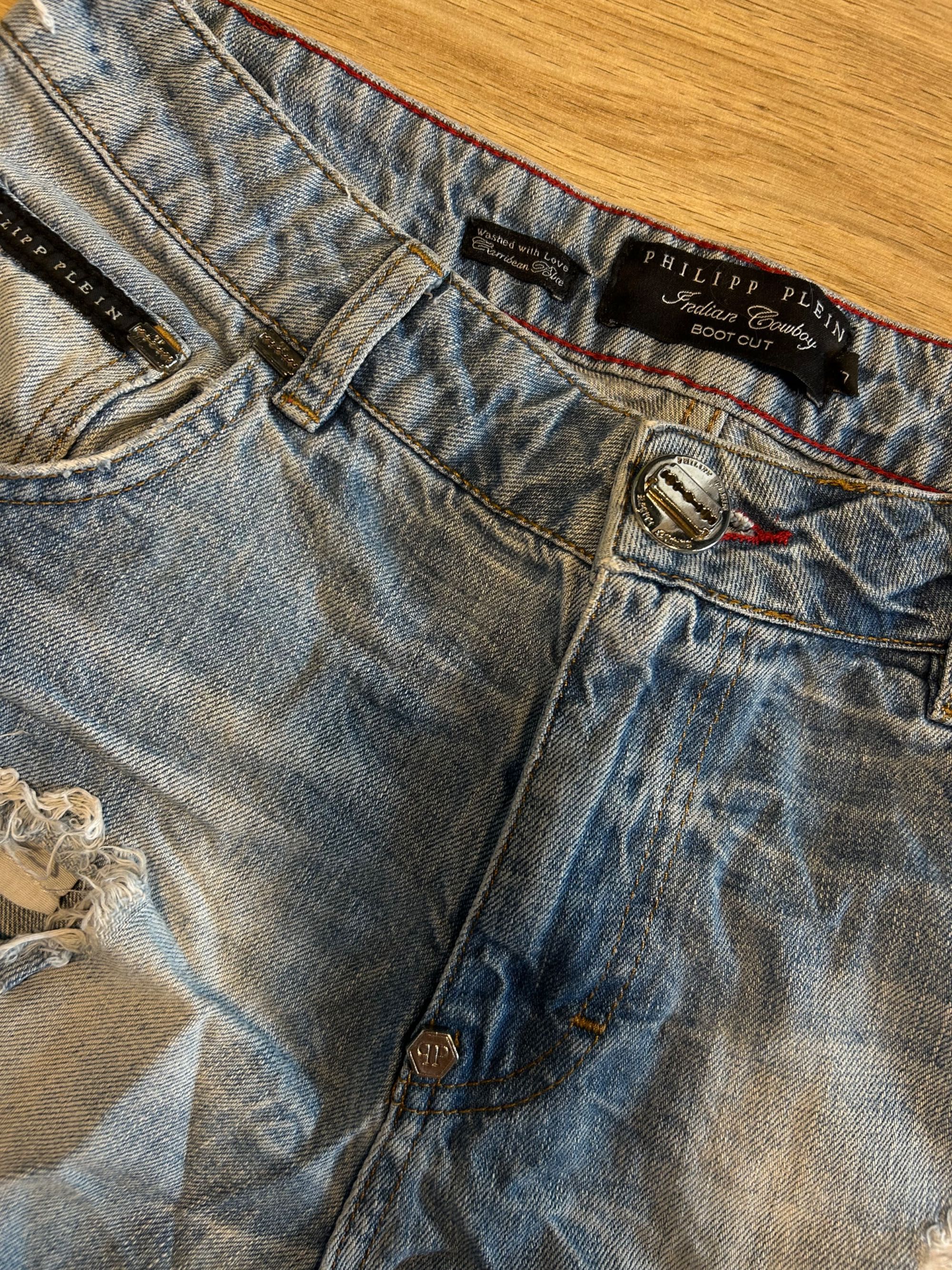Дънкови къси панталони Philipp Plein, размер 26