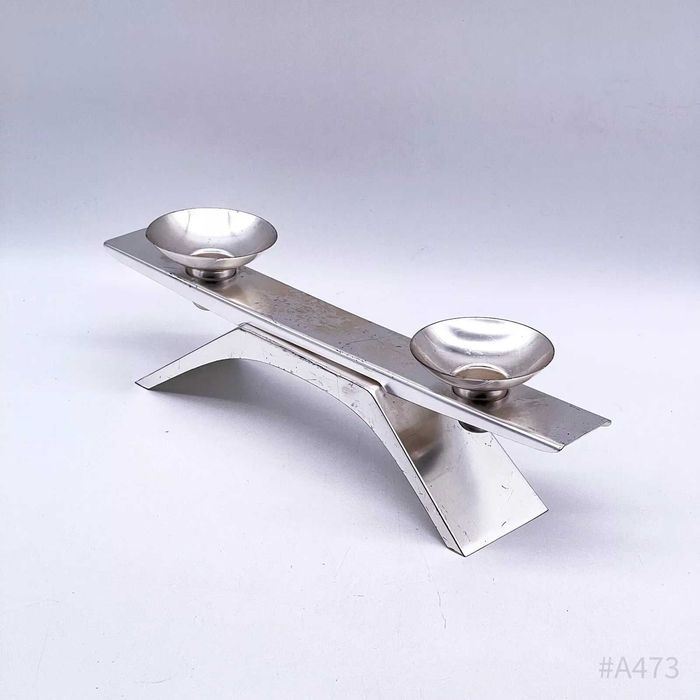 suport lumnare pentru terasa gradina argintat WMF designer Wagenfeld