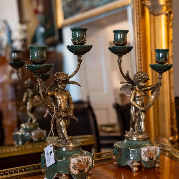 Set două sfeșnice cu îngerași