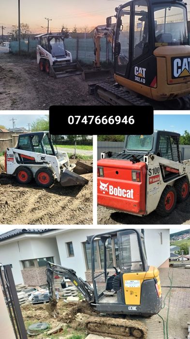 Excavator dumper bobcat de inchiriat