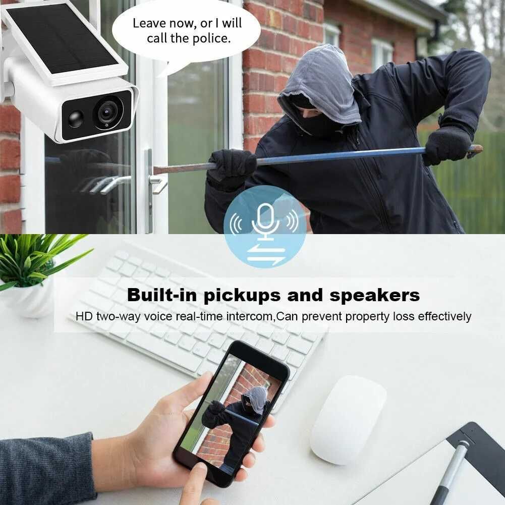 Соларна камера STELS SL40, Wi-Fi, Full HD, 3MP, PTZ, нощно виждане