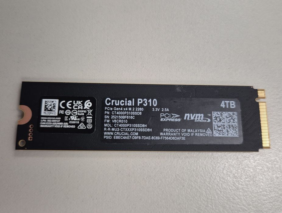 SSD 4TB Crucial P310 m.2 nvme PCIe 4.0 nou, 2025