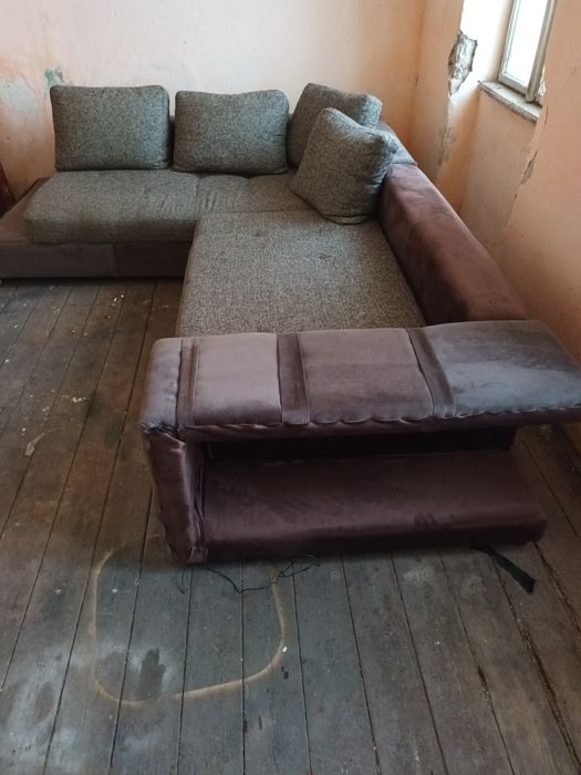Colțar tip pat retapitat stofa
