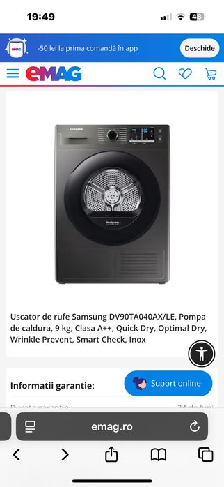 Uscător rufe Samsung