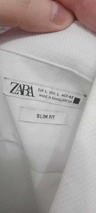 Рубашка белая Zara размер L