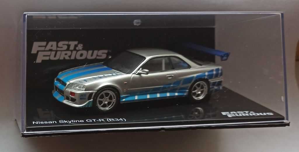Macheta Nissan Skyline GT-R R34 Brian Fast and Furious - Altaya 1/43