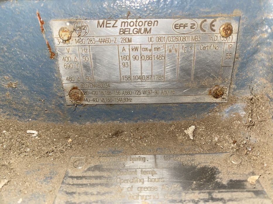 Motor indistrial MEZ 90kw (4 poli) - 1485 rpm, IP55, EFFE/ IE-clasa