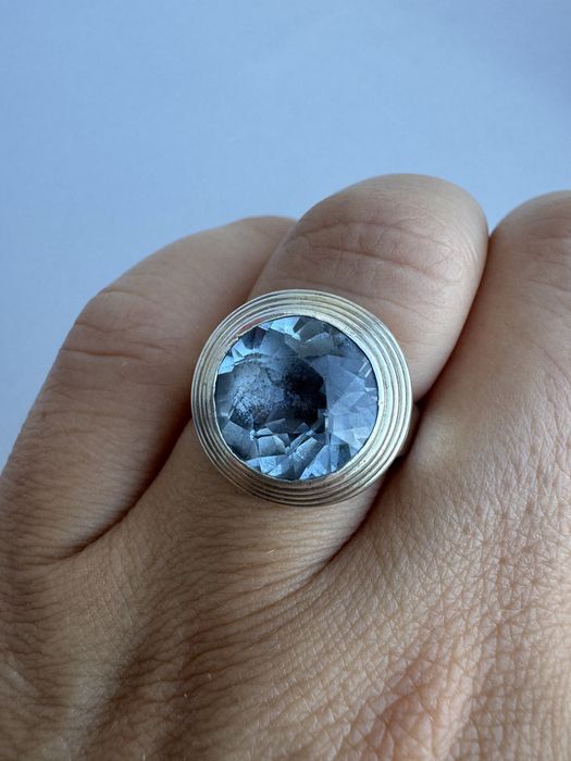 Inel din argint si acvamarin