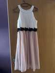 Rochie eleganta alb cu roz