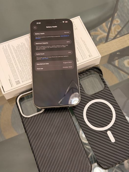 Iphone 16 Pro max 256Gb - natural titanium - garantie impecabil