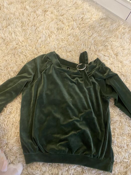 Bluza verde dama catifea