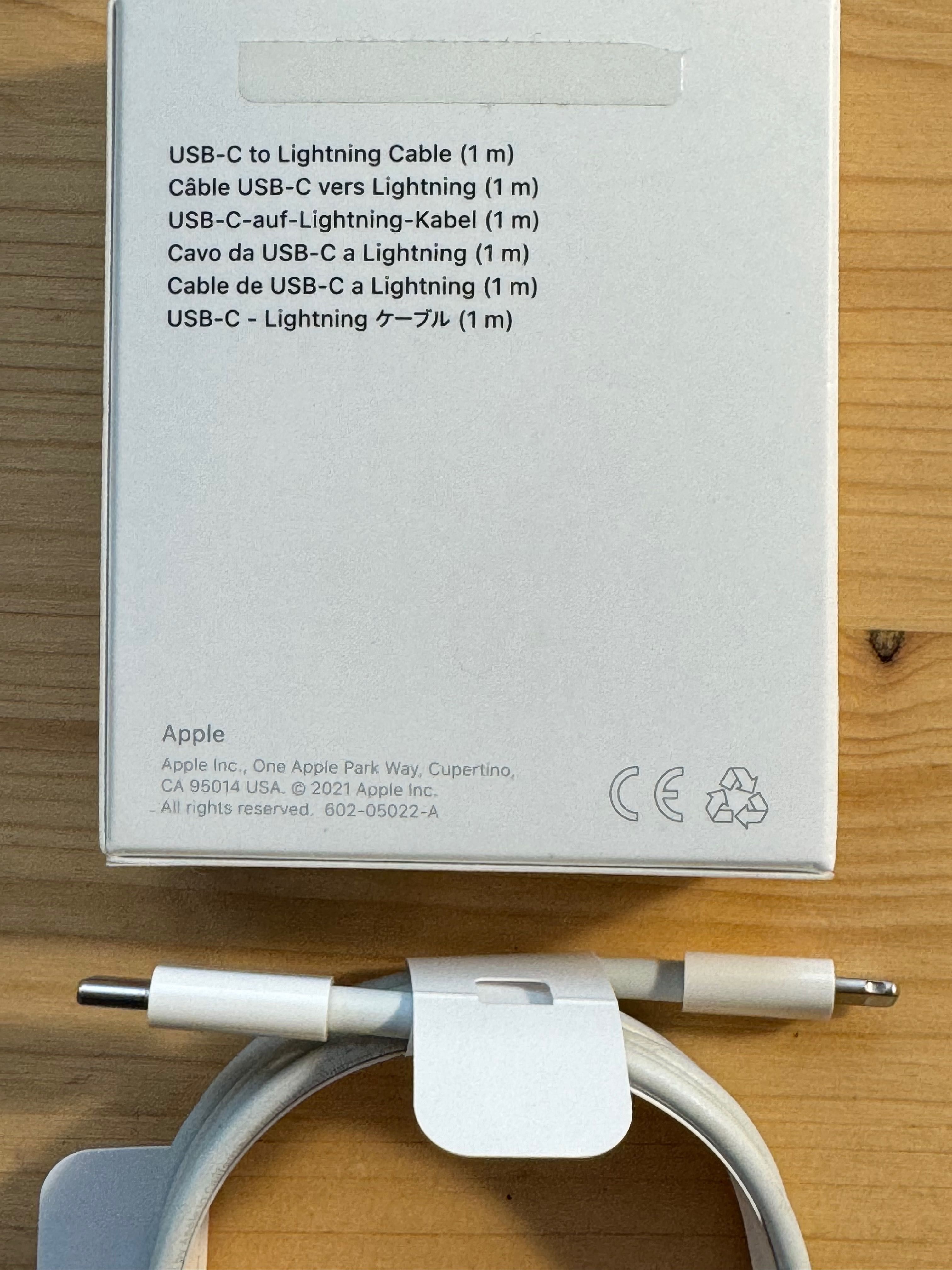 Cablu date APPLE, USB-C - Lightning, 1m, alb