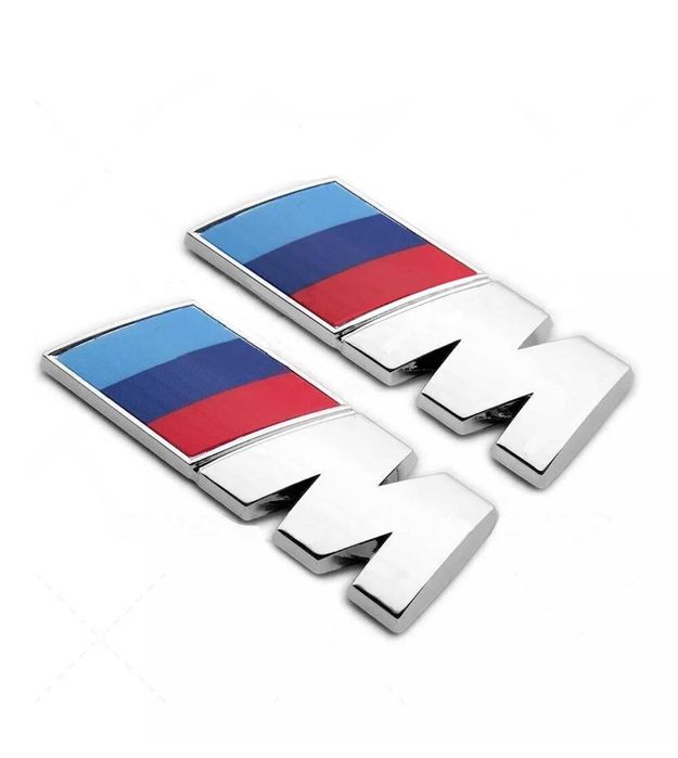 Set 2 buc. Embleme aripi M argintii Emblema BMW laterale Sticker Stema