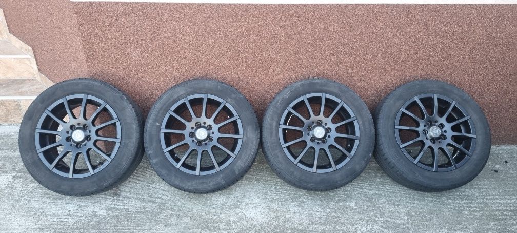 Jante Aluett R15 5x100 cu anvelope vară 185/60R15